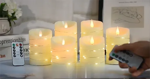 string light led candle