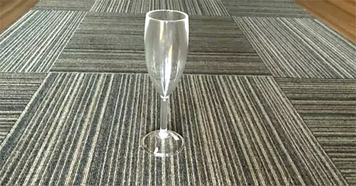 clear plastic champagne