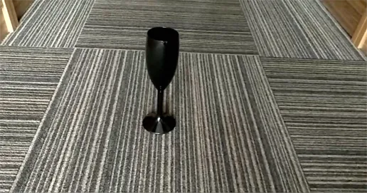 black plastic champagne