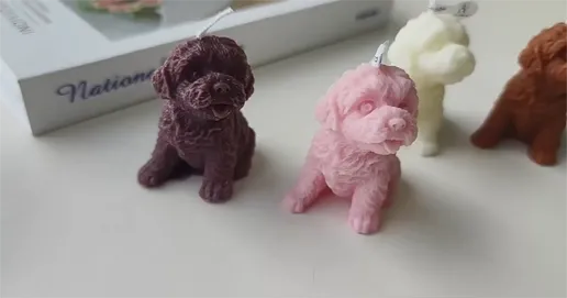 teddy dog scented candle