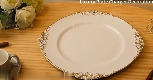 white charger plates