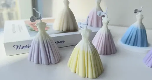 wedding dress candles