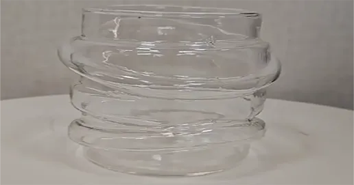 corrugated transparent glass cups