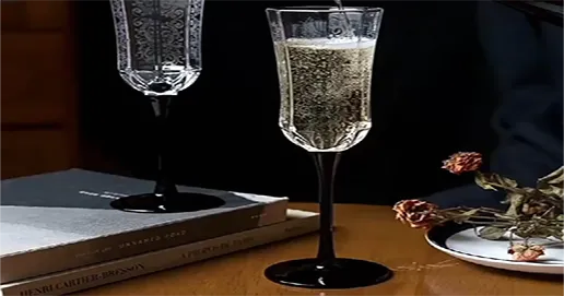 high footed black swan goblet