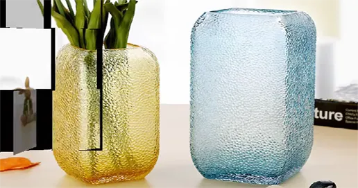 colorful glass vase
