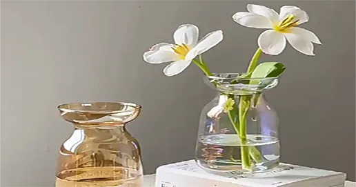 French waisted glass vase