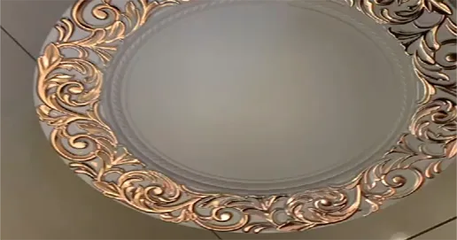 retro flower edge plastic rose plates