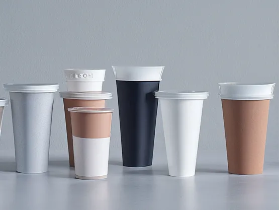 What are the most common types of disposable cups and what materials are they made from?