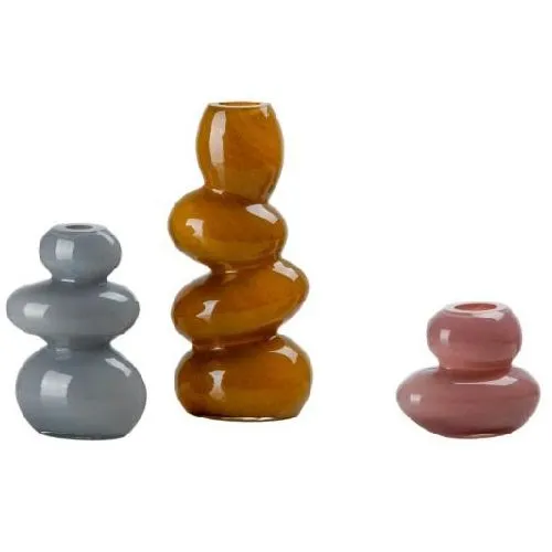 Stacked Handmade Mouthblown Color Glass Vase Modern Transparent Art Vase for Home Hotel Wedding Tabletop Decor