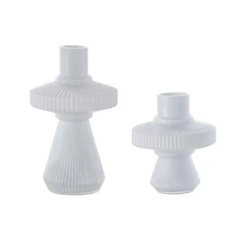 Modern Minimalist Handblown Mushroom Glass Vase Clear Mini Colorful Flower Bud Vase for Wedding Home Decor White Cigarette Ash
