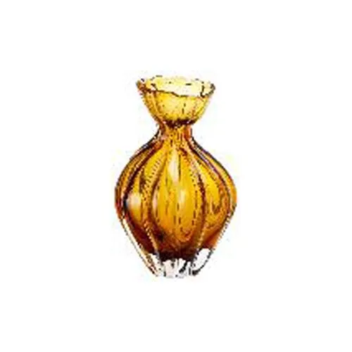 Cigarette Amber French Artistic Nordic Modern Small Waist Classic Handblown Glass Vase