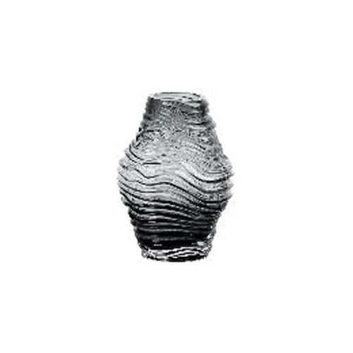 Custom Floral Irregular Mini Art Tabletop Glass Vases for Home Decor with Clear Texture & Cigarette Amber Design