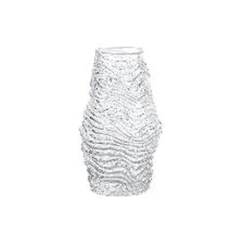 Custom Floral Irregular Mini Art Tabletop Glass Vases for Home Decor with Clear Texture & Cigarette Amber Design