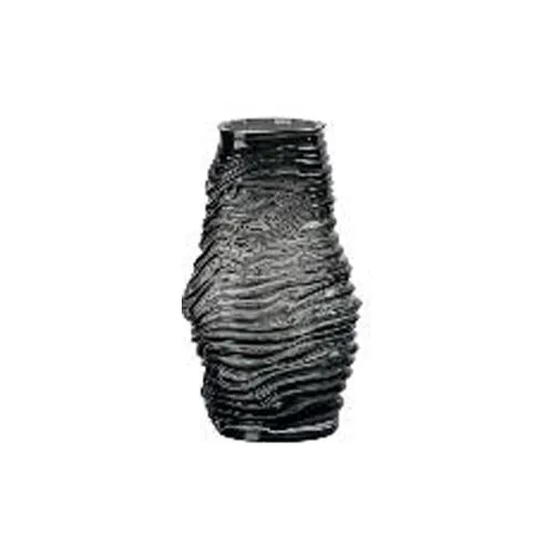 Custom Floral Irregular Mini Art Tabletop Glass Vases for Home Decor with Clear Texture & Cigarette Amber Design