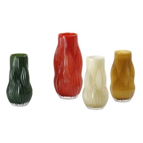 Classic Design Candy Color Striped Glass Vase Irregular Hydroponic Modern Luxury Flower Ornaments