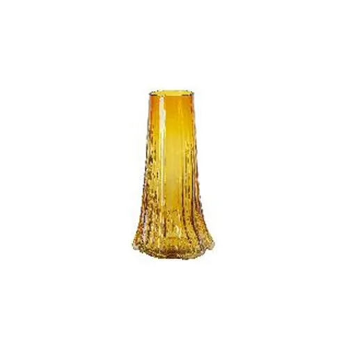 Home Decor High Quality Handmade Amber Cigarette Ash Color Glass Flower Vase