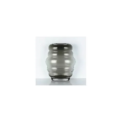 Modern Minimalist Fat Circle Shaped Hand Blown Glass Vase Amber Light Peach Smoke Gray Home Decoration