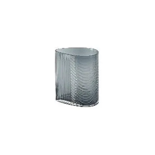 Coffee Smoky Gray Glass Vase Nordic Transparent Vertical Grain Crystal Vase for Flower Arrangement Home Ornament