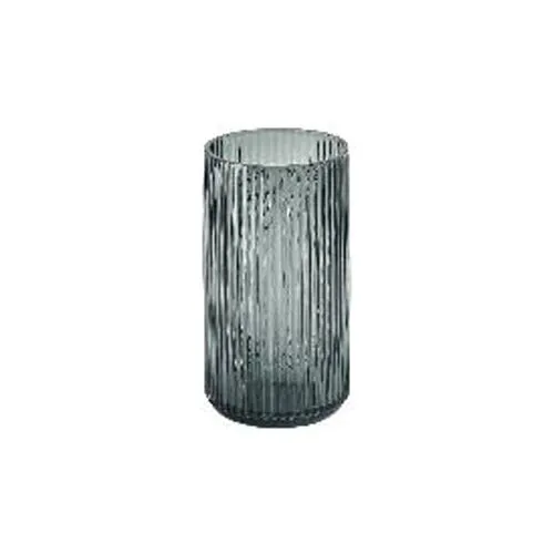 Handmade High Borosilicate Glass Vase Nordic Ribbed Cylinder Roman Vertical Stripes Design for Living Room Flower Arrangement