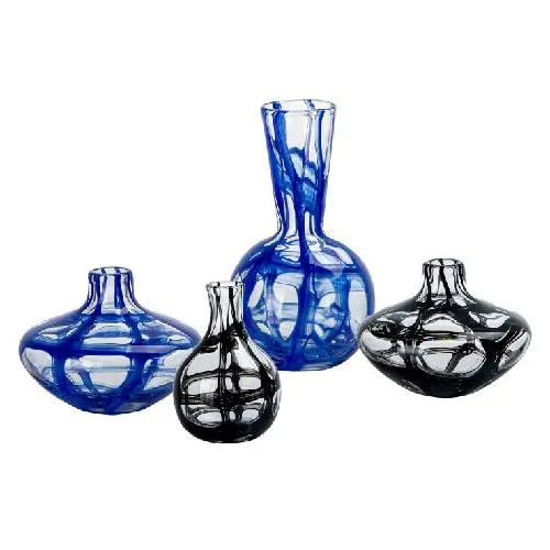 Unique Hydroponic Glass Vase Nordic Modern Luxury Home Living Room Decor Bright Colored Black Silk Design