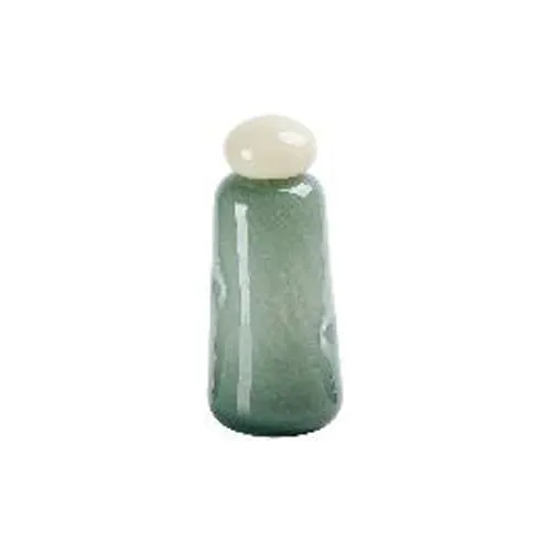 Candy Colored Glass Vase With Lid Simple Creative Home Soft Decor Hydroponic Flower Arrangement Wine Cabinet Accessory