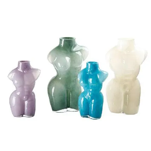 Modern Nordic Handblown Female Body Art Glass Vase For Home Decoration