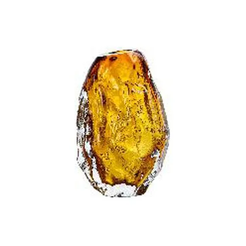 Professional Hand Blown Amber Glass Vase Irregular Textured Crystal Vase for Home Hotel Wedding Decor