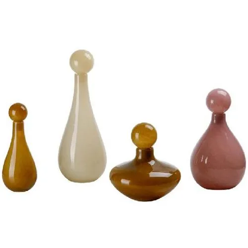 Nordic Vintage Teardrop Glass Vase With Ball Stopper High Quality Hand Blown Ornament For Home Decor