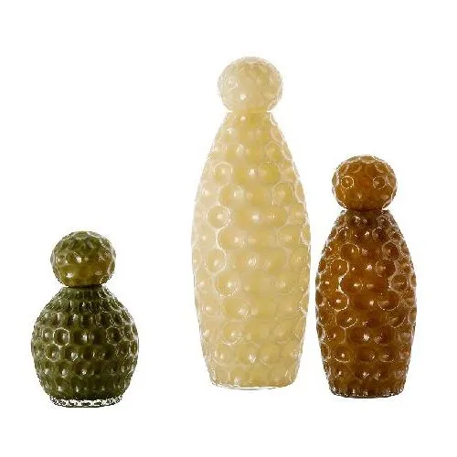 Polka Dot Textured Glass Vase With Ball Stopper Modern High End Eco Friendly Durable Tabletop Vase