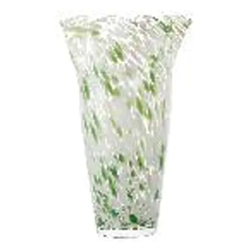 Modern Mouth Blown Green Polka Dot Wave Glass Vase Thickened Colored Crystal Vase For Hotel Party Decor