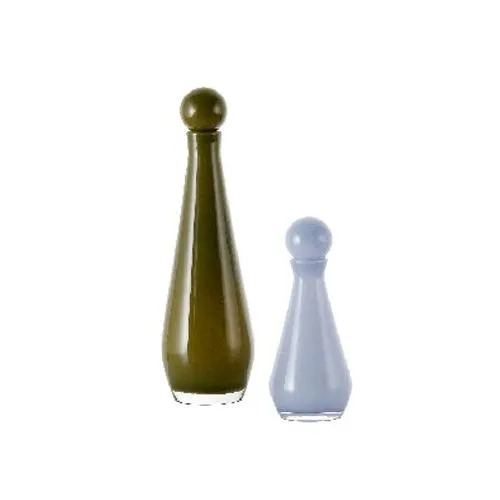 Modern Tapered Glass Vase With Ball Stopper Nordic Minimalist Colored Glass Home Decor