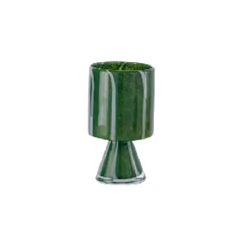 Mouth Blown Dark Green Pedestal Glass Vase Light Luxury High Grade Tabletop Flower Vase