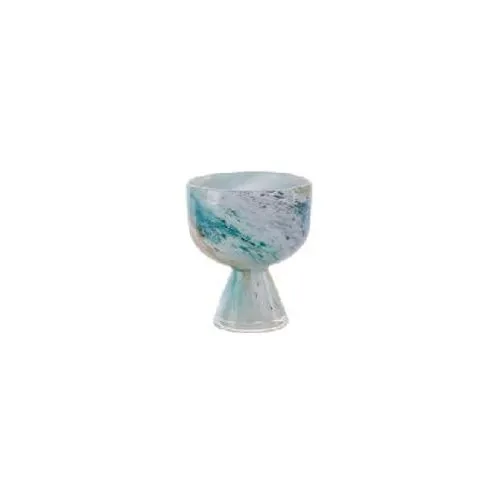Advanced Sense Handblown European Marbled Pedestal Glass Vase Simple Luxury Tabletop Hydroponic Flower Arrangement Vase