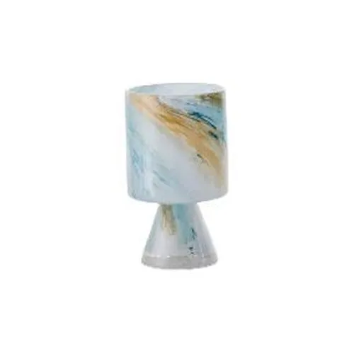 Advanced Sense Handblown European Marbled Pedestal Glass Vase Simple Luxury Tabletop Hydroponic Flower Arrangement Vase