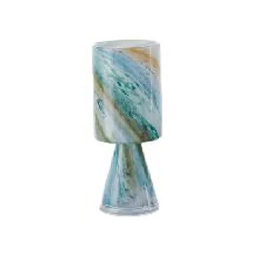 Advanced Sense Handblown European Marbled Pedestal Glass Vase Simple Luxury Tabletop Hydroponic Flower Arrangement Vase