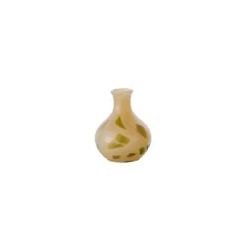Hand Crafted Beige Swirl Bud Glass Vase Modern Vintage Chinese Style Hydroponic Vase for Living Room Bar Mitzvah Decor