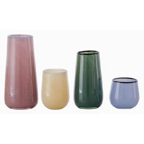 Colorful Hand Blown Nordic Modern Simple Glass Vase Minimalist Gradient Hydroponic Vase For Living Room Tabletop Household Bar Decor Wholesale
