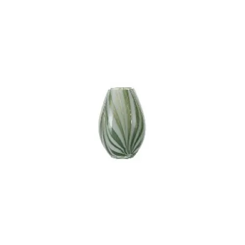 Hand Blown Green White Swirl Striped Amber Marbled Glass Vase Modern Luxury Hydroponic Decorative Vase For Home Living Room Tabletop Decoration