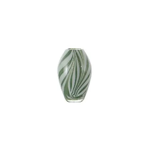 Hand Blown Green White Swirl Striped Amber Marbled Glass Vase Modern Luxury Hydroponic Decorative Vase For Home Living Room Tabletop Decoration