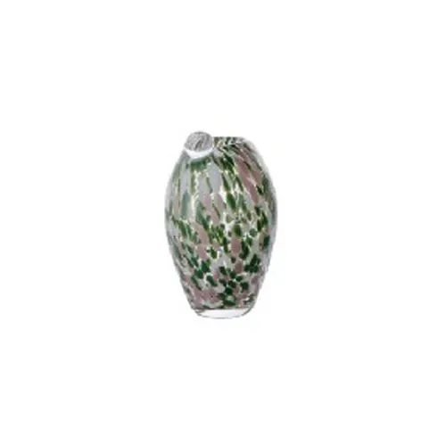 Premium Artisan Hand Blown Green Pink Flecked Confetti Glass Vase For Wedding Centerpiece Living Room Household Table Decor Wholesale