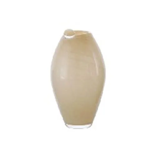 Artisan Hand Blown Candy Colored Solid Tone Oval Glass Vase Retro Unique Spherical Lip Design Hydroponic Vase For Household Decor
