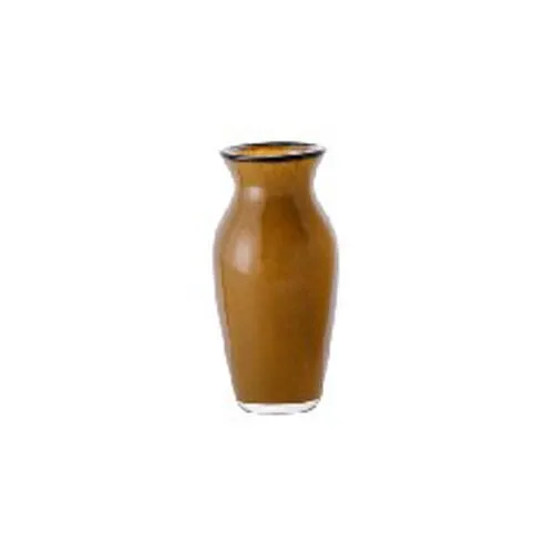 Modern Nordic Luxury Beige Brown Frosted Glass Vase Hydroponic Tabletop Vase for Home Wedding Dried Flower Decoration