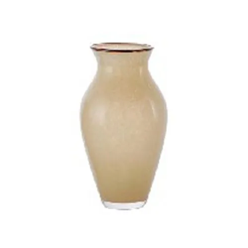 Modern Nordic Luxury Beige Brown Frosted Glass Vase Hydroponic Tabletop Vase for Home Wedding Dried Flower Decoration