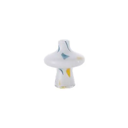 Chinese Style Retro Fashion Mushroom Shaped Glass Vase Modern Light Printed Hydroponic Vase for Home Decoration