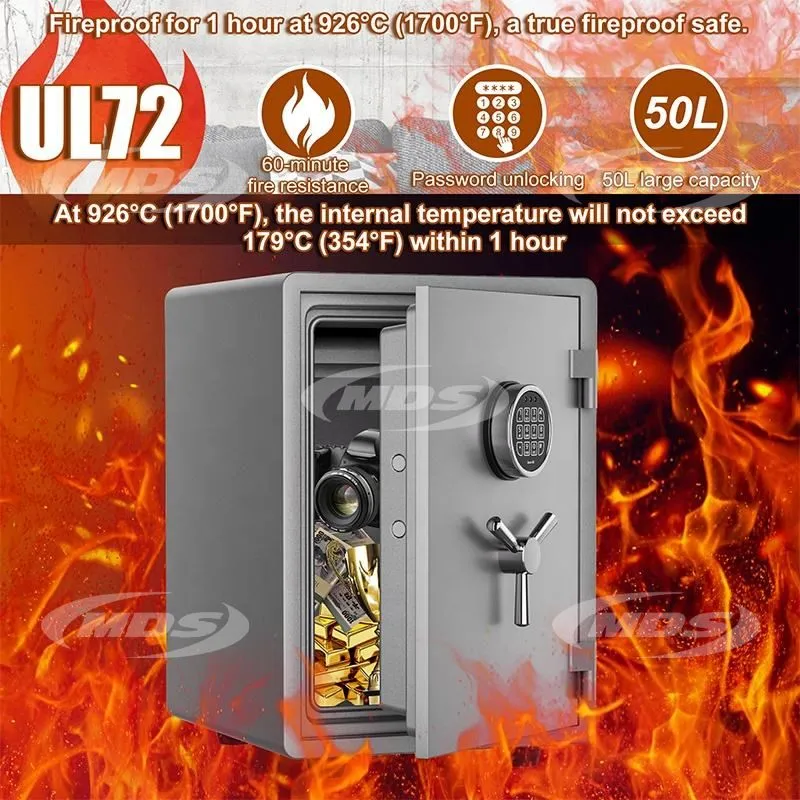 50L Home Office Hotel Fire Resistant Electronic Digital Drop Safe Combination Lock Depository Security Safe Box for Money