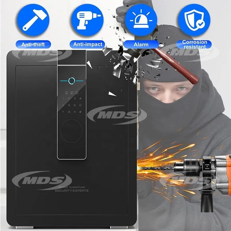 Office Furniture Security Experts Drop Safe Heavy Duty 52L Steel Fingerprint & Electronic Password Key Safe Box