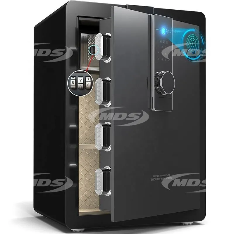 Business Black White Secure Steel Anti-Theft Storage Cabinet Safe Box Home Office Hotel Intelligent Fingerprint Safe Box