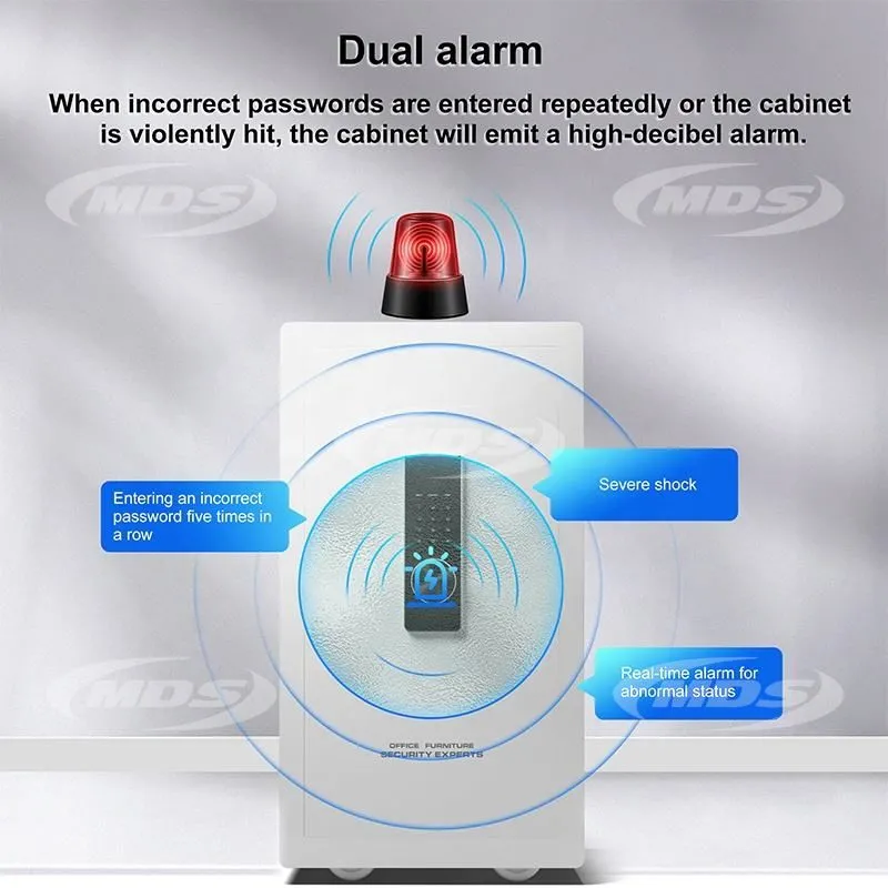High Quality Fireproof Cold-Rolled Steel Black White Keypad Security Experts Electronics Password Key Safe Box for Office Home