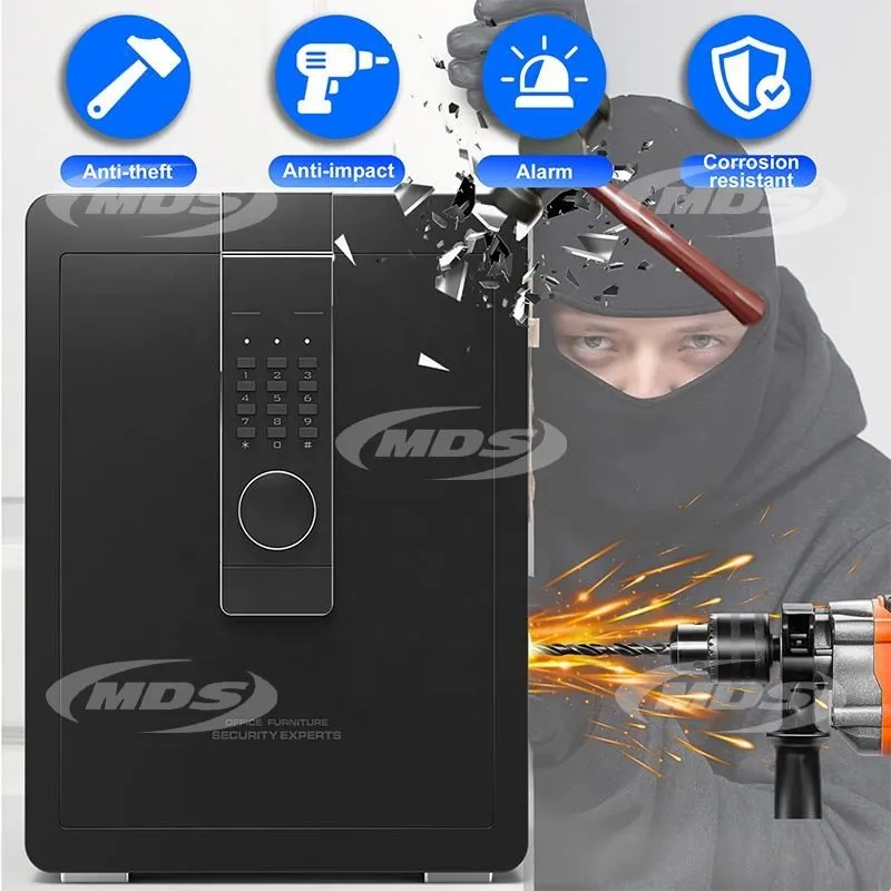Safe Lock Box Cut-Resistant Steel Safe with Electronic Password Key 52L Safe Box for Home Commercial Offices Vaults