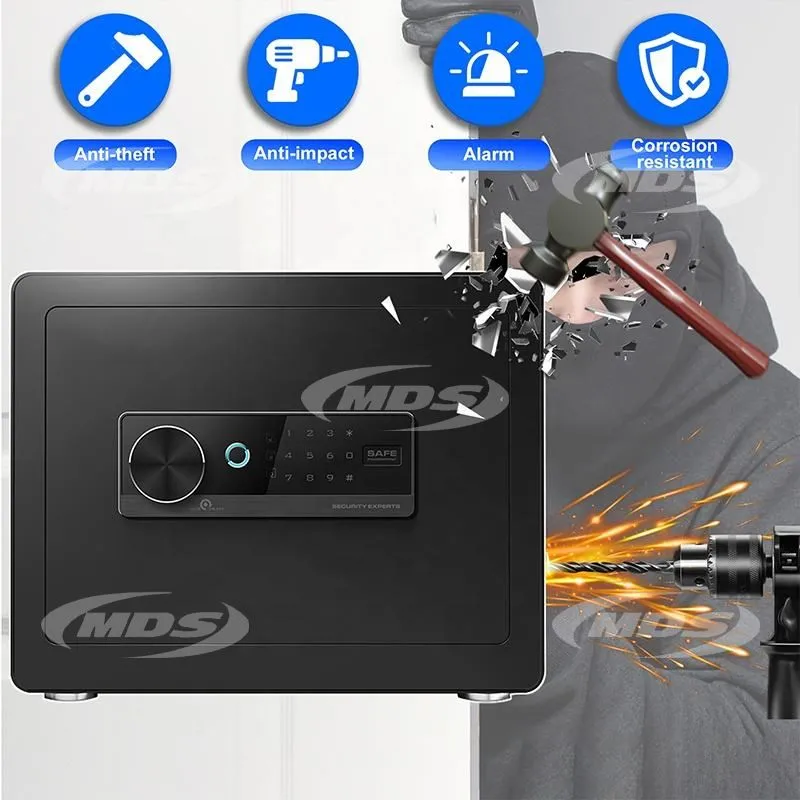 Drop Safe Fireproof Lock Box Fingerprint Safety Small Safes Money Box Home Hotel Digital Keypad 26L Security Safe